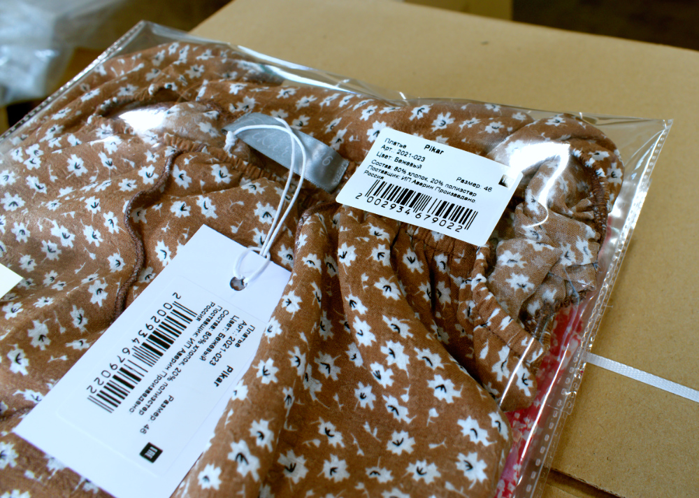 Фото товара в индивидуальной упаковке с нашей маркировкой wildberries что